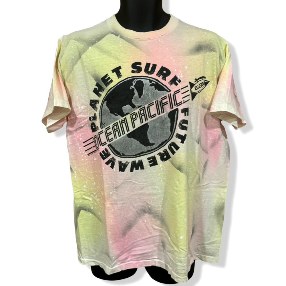 Vintage 1990 Ocean Pacific Planet Surf T-Shirt